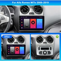 Odtwarzacz multimedialny do samochodu z systemem Android 15, radio 9-calowe z nawigacją GPS, jednostka główna 2+64G do Alfa Romeo MiTo 2008-2019, czterordzeniowy, z funkcją Carplay, Android Auto,