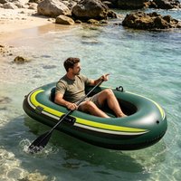 1 Person Inflatable Boat Kayak Canoe Fishing Boat Rafting Fishing Boats Raft Single Inflatable PVC Fishing Boat Rowing Kayak