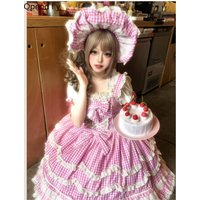 Original Lolita Doll Feeling Jsk Suspender Dress Spring and Summer Cute Bow Girlish Temperament Princess Pink Respective Dresses