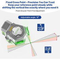 Huepar Pro GS03CG Pivot Around Point Fine Adjustment Laser Level 360 Self Leveling with Remote Control&8000mAh Li-ion Battery