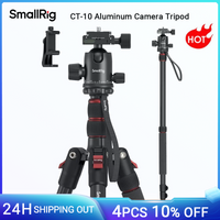 SmallRig CT-10 Aluminum Camera Tripod Foldable Aluminum Tripod & Monopod, 360°Ball Head Detachable for DSLR Camera, Phone -3935
