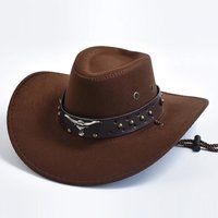 New Western Style Cowboy Hat For Men And Women Retro Wide Brimmed Gentleman's Hat Cowgirl Jazz Hat Summer Fashionable Sun Hats image 4