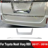 For Toyota Voxy Noah R80 2017 2018 ABS Chrome Car Rear Trunk Lid Cover Trim Rear Door Tailgate License Plate Frame Accessories