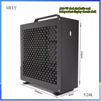 5 Litre Mini A24-V5 2.0 Dual Slot Single Display 1u Power Supply Itx Chassis with Double Chamfer