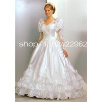 History Fashion Long Sleeve Wedding Dresses Customsized Ruched Ruffles Corset Lace-up Applique Bridal Gown Outfit Garment