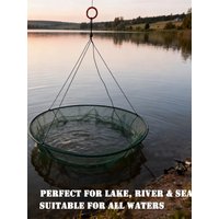 Shrimp and Crab Lifting Net, Folding Shrimp Net, Four-Legged Lifting Fishing Net, Suitable for Lake, River, and Sea Fishing