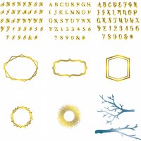 Geometric Frame Hot Foil Plates For DIY Scrapbooking Decoration Paper Craft Album Card Making