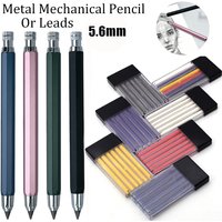5.6mm Metal Mechanical Pencil or 2B Pencil Refill Leads Automatic Art Painting Drawing Writing Tool Sketch Comics Stationery