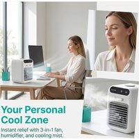 Personal Portable Air Conditioner Fan 3 in 1 Small Air Cooler Humidifier Cooling Fan for Home Office Desk