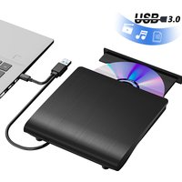 USB 3.0 USB C External CD/DVD RW Drive Read Burner Portable DVD Player Optical Drives For Laptop PC Windows 11 10 Linux OS Mac