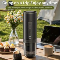 Portable Espresso Machine Wireless Electric Coffee Maker, Self-Heating 20 Bar for Camping RV Office, Compatible with Capsule