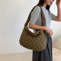 Vibrant Quilted Hobo Bag Playful Diamond Stitch Slouchy Shoulder Crossbody Bag, Chic & Perfect for Women Elevating Daily Outfits