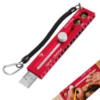 1PC Woodworking Tools Ruler Precision Pocket Ruler Slide Ruler Inch/Metric T-Track Metal Slide Stops Aluminum Carpenter Ruler