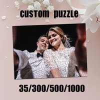 35/300/500/1000pcs Personalized Custom Photo Puzzle portrait Customize Pet Day Pet Lovers' Birthday Gifts