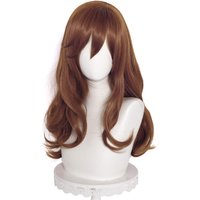 Anime Long Curly Brown Cosplay Wigs for Women Deep Wave Curly Wig for Daily Costume Cosplay Wigs