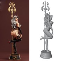 1/24 Sexy Female Warrior,Attractive resin model kit for GK miniature 3D printed grey statue figurine DIY doll model not painted