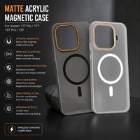 For Xiaomi 17T 15T Pro Magnetic Case Ultra-thin frosted semi-transparent skin-friendly PC Cover For Magsafe Wireless Charging
