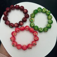 Cute Simulation Apple Bracelet for Women Creative Fruit Design Niche Personality Hand Jewelry Fashion Trendy Accessories