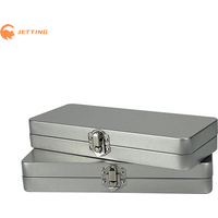 (New) 1PCS Silvery Gray Metal Rectangular Box With Lid-Ideal For Bills,Cosmetics,Office Supplies Storage-Perfect For Home,Office