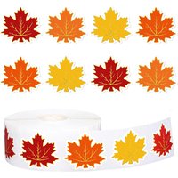 100-500pcs Laser Maple Leaf Stickers Party Christmas Gift Wrapping Label Scrapbook Cartoon Rewards Stationery Stickers