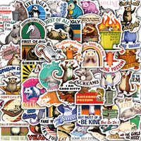 50PCS Funny Possum Sticker Skateboard Waterproof Stationery DIY Luggage Home Personalized Fridge Notebook Supplies Stickers
