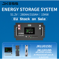 Zestawy baterii JKESS JKLU015D JKLU010D PB2A16S20P Lifepo4 48V 51.2V 280AH 310AH 15KW Power Bank do magazynowania energii słonecznej, dostępne w UE,