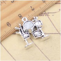 10pcs Charms Musical Instruments Drum Kit 20x21mm Tibetan Silver Color Pendants Antique Jewelry Making DIY Handmade Craft