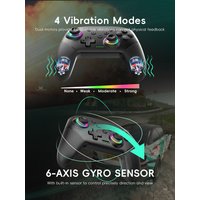 DATA FROG Wireless Pro Controller Universal Gamepad for Console with Gyro Sensor Dual Vibration Rechargeable Joystick