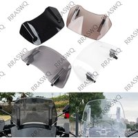 Universal Motorcycle Windshield Windscreen Extension Mounting Kits Adjustable Spoiler Clamp-On Plastic Black/Clear/Tan/Gray