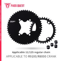 Pass Quest Road Bike 110BCD 2X Chainring for R9100 R8000 R7000 Crank 46/33T 48/35T 50/34T 52/36T 53/39T 54/40T