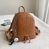 Letter Empaistic PU Leather Small Backpacks Women Anti-theft Travel Backpack Cute Pendant Girls School Bag Female Knapsack 2026