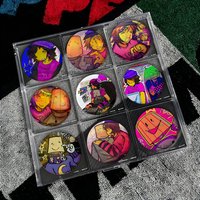 R-RegretevatorS I-Infected and L-Lampert Creative Round Badge Button Pin Bag Decor Fans Collection Friends Gift Brooch
