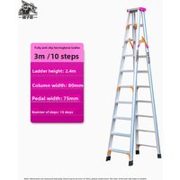Herringbone ladder Engineering ladder Aluminum alloy folding ladder Fork ladder Anti-skid wide pedal Double side hinge ladder