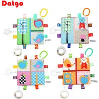 Newborn Baby Plush Soft Appease Towel Sleeping Stroller Rattle Hanging Toy Cartoon Animal Blankie Educational Toys 0-24 Months