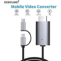 LD39 Wire HD Streaming Display TV Stick Dongle Micro USB Type C to HDMI Cable Mirroring Screen for Android Phone Tablet to TV