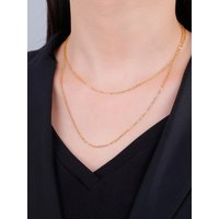 Chains Classical 1.3mm Wide O Shape Rolo Link Necklace Stainless Steel Choker For Women Pendant DIY Jewelry Wholesale