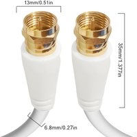 TV-Koaxial-Patchkabel mit F-Stecker für Satelliten-TV-Modem, Set-Top-Box, vergoldet, 0,3 m/1,8 m/3 m/5 m/10 m/15 m/20 m