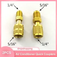 R410a Refrigeration Charging Adapter 5/16 SAE F Quick Couplers To 1/4 SAE M Flare 5/16 SAE M To 1/4 SAE For Air Conditioner