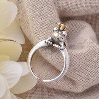 2023 New Arrival Vintage Frog Prince Design Thai Silver Female Party Ring Jewelry For Women No Fade Gifts Cheap
