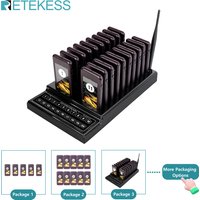 RETEKESS T111 Pager For Restaurant Wireless Pager Calling System 20 Coaster Pager Buzzers Beepers For Cafe Bar Food Truck Hotel