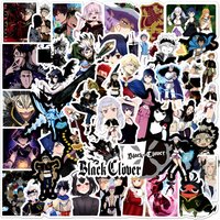 50Pcs Anime Black Clover Stickers Vinyl Waterproof for Laptop Phone Case Notebook Water Bottle DIY Sticker