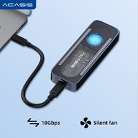 ACASIS 10Gbps USB-C 3.1 M.2 NVMe SSD Enclosure Case For 2280/60/42/30 Small Size Built In Fan Version Case For iPhone 12/Mac