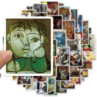 50PCS Picasso Abstract Art Oil Painting DIY Stickers Scrapbook Mobile Luggage Skateboard Waterproof Stickers