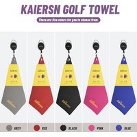 Kaiersn 20x20cm Park Golf Towel - Premium Microfiber Cleaning Towel for Golf Clubs & Balls, Compact & Absorbent