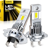 AUXITO 2Pcs 30000LM H7 LED Headlight Bulb CANBUS 6500K White for Car LED Lamp With Fan Super Bright High Power Lights 70W