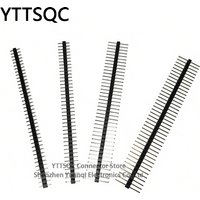 20pcs 2.54mm 1X40P Single Row L7.5/11.5/15/17/21mm PA=PC Plastic in Middle Breakaway Stack PCB Board Male Pin Header Connector