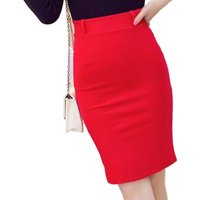 High Waist One Step Skirt Slim OL Professional Elastic Package Hip professional Skirt