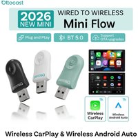 Ottocast Wireless CarPlay & Android Auto Adapter 2in1 Mini 5G Dual-Band WiFi Dongle Plug & Play Type-C/USB For 99% of Cars 2026