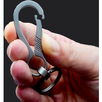 Real Titanium Keychain Men EDC Lightweight and Luxurious Titanium Keychain Hanging Buckle Key Rings for Key Rings Holder Jewelry