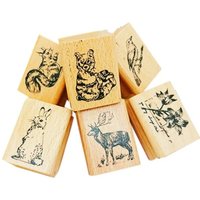 1pcs/lot Cute Forest Animals Series Vintage Seal Wooden Stamp DIY For Scrapbooking Stationery